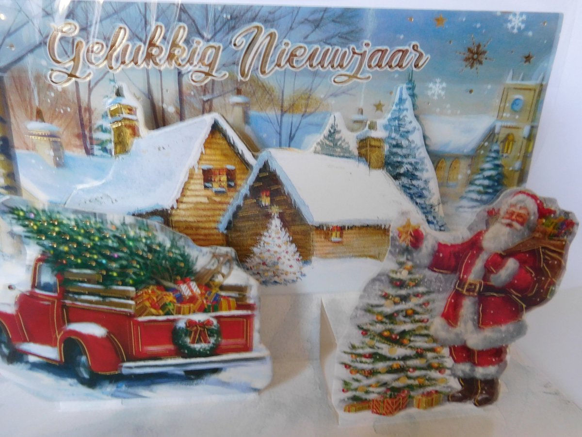 Kerstkaarten pop-up/opzet 3 stuks Nr.124