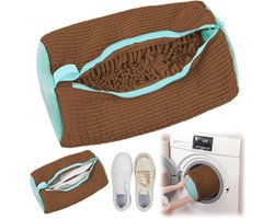 Waszak - Wasnet Voor Schoenen - Waszak Voor Schoenen - Schoenen Waszak - 39 x 19 Cm - Netje Anti-Vervorming - Delicaat Wasgoed - Schoen Wassen - Schoenenwaszak - Wasgoed - Wasmachine - Schoenen / Sneakers - Met Rits En Hangende Ring - Herbruikbaar