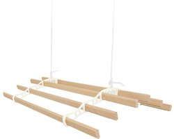 Kledingrek Plafond Katrol - Ivoor– 1.5m 6-lat plafond wasrek