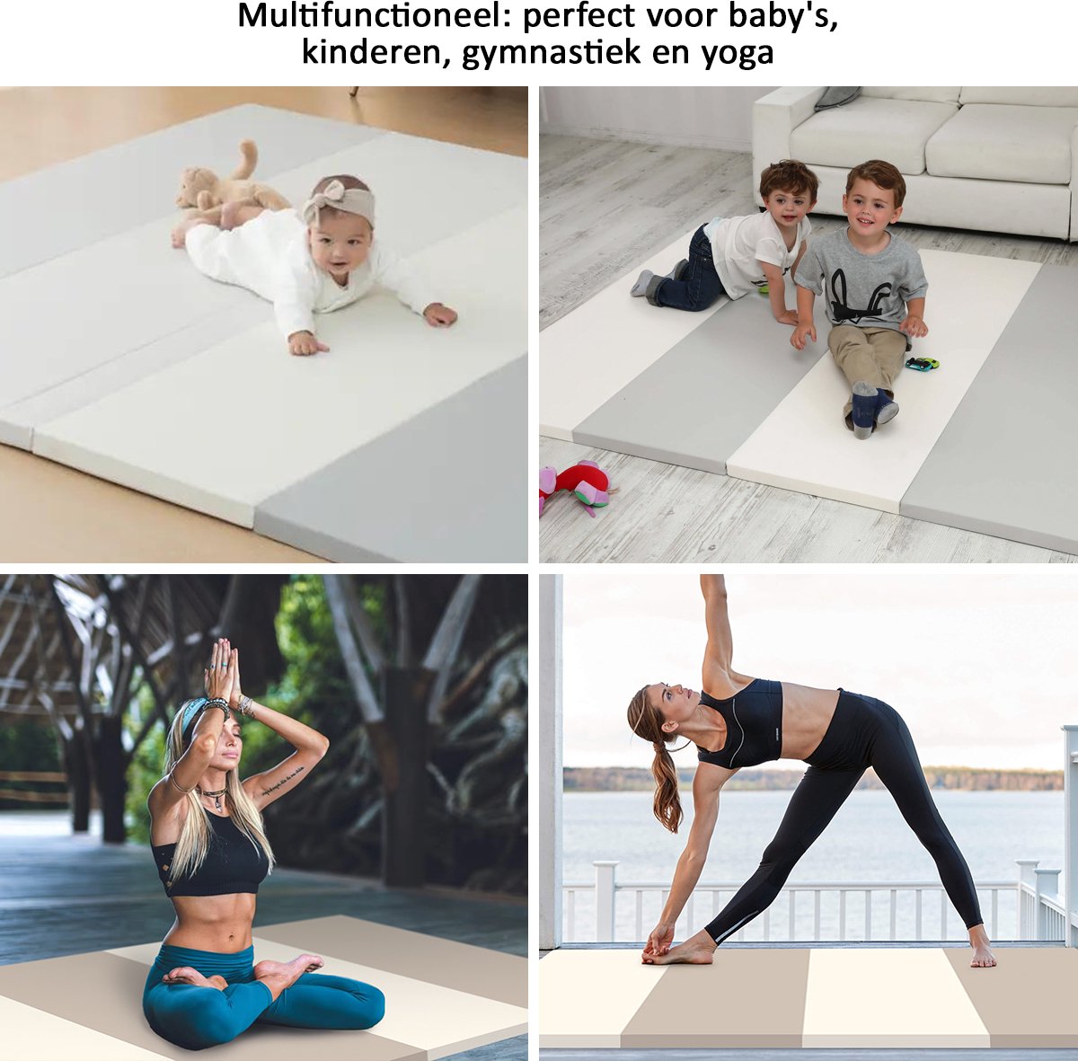 Speelmat Baby & Kind 140x200cm – Extra Dik 4cm – Opvouwbaar Speelkleed – Duurzaam & Multifunctioneel met EPE Foam – Ideaal voor Spelen & Gym – foto 8