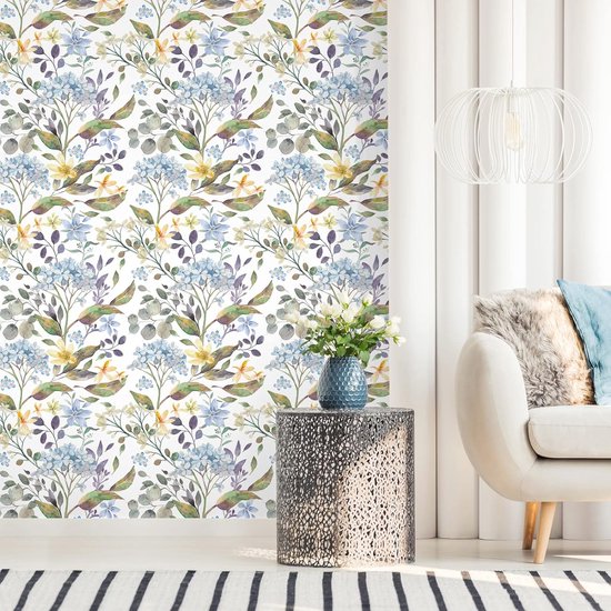 Tv Achtergrond Muursticker Behang Roze Bloemen Bloemen Landschap 3D Moderne Muurschildering