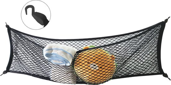 Bagagenet, elastisch veiligheidsnet, transportnet, bagagenet, fietsnet, helmnet met haken, elastisch spannet, veiligheidsnet, transportnet voor auto's, trucks, 50 x 50 cm (zwart Bagagenet, elastisch veiligheidsnet, transportnet, bagagenet, fietsnet, helmnet met haken, elastisch spannet, veiligheidsnet, transportnet voor auto's, trucks, 50 x 50 cm (zwart