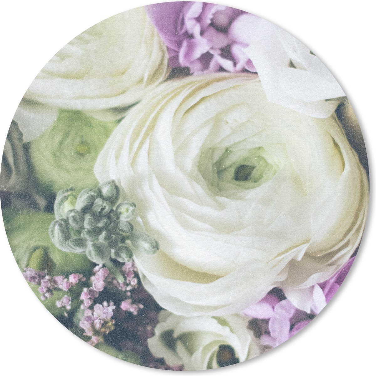 Muismat rond 50x50 cm - Mousepad Bloemen - Rozen - Natuur - Ronde muismatten