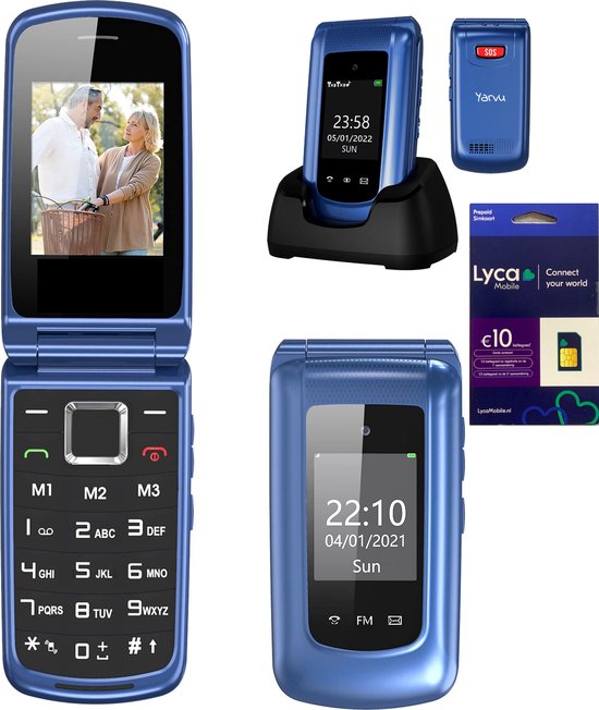 Doro 7060 Mobiele Telefoon met Klapdesign, Zwart Doro 7060 Mobiele Telefoon met Klapdesign, Zwart