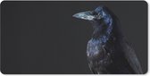 Bureauonderlegger - Vogel - Dieren - Zwart - 60x30 - Muismat