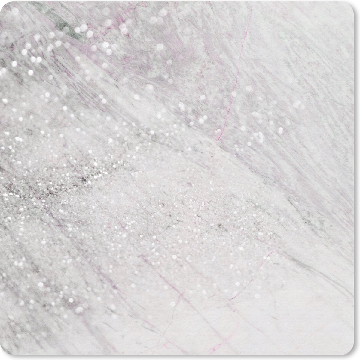 Muismat 20x20 cm - Mousepad Marmer - Aderen - Glitter - Muismatten