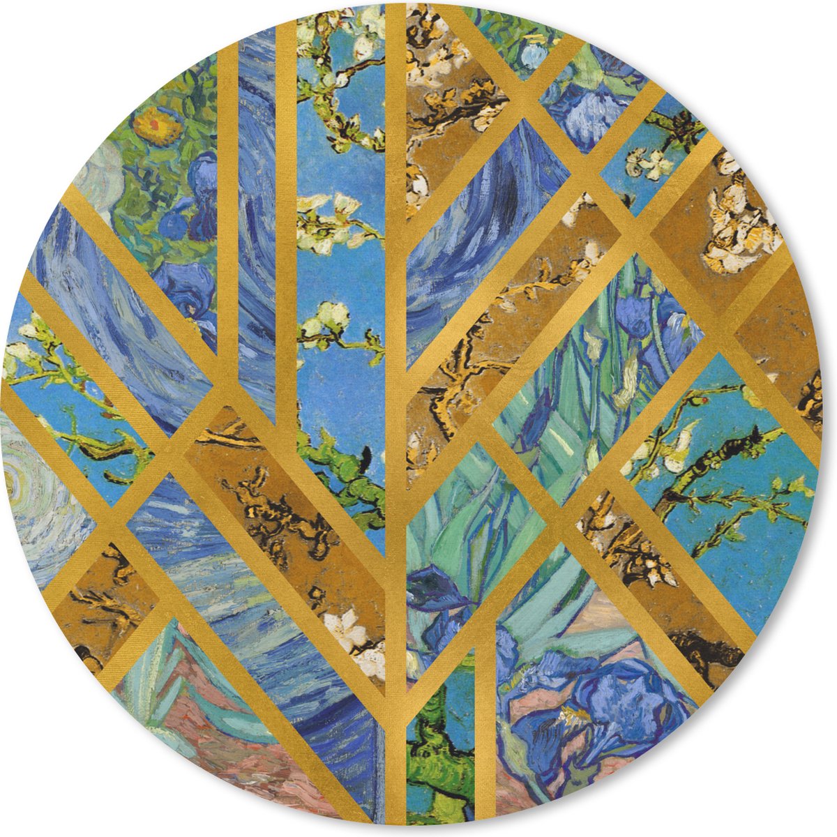 Muismat rond 50x50 cm - Mousepad Van Gogh - Oude meesters - Kunst - Ronde muismatten