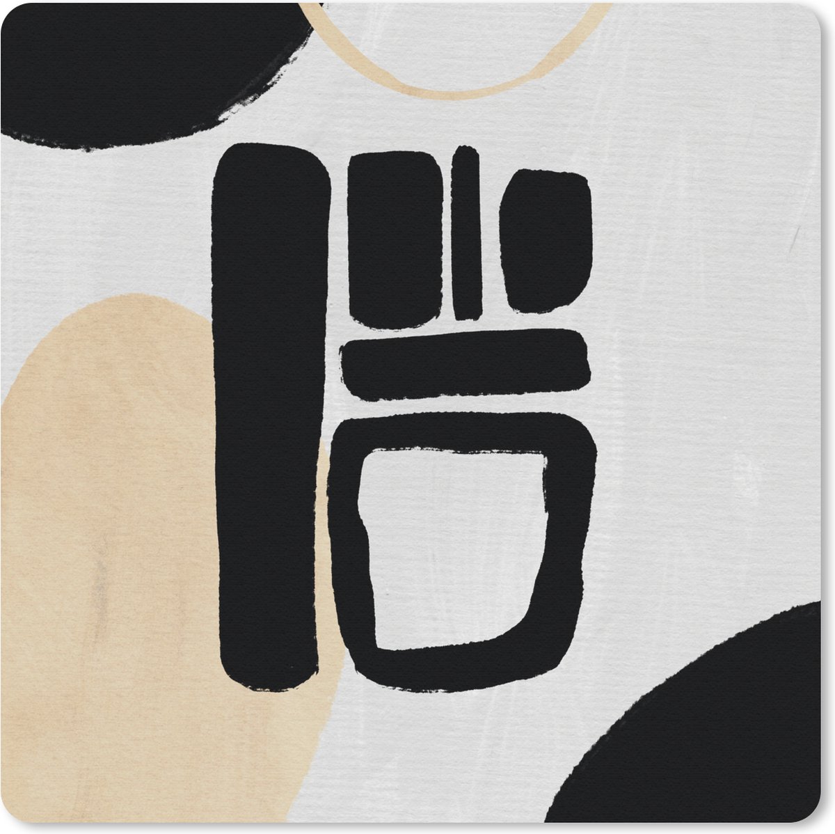 Muismat 30x30 cm - Mousepad Kunst - Geometrische vormen - Abstract - Muismatten