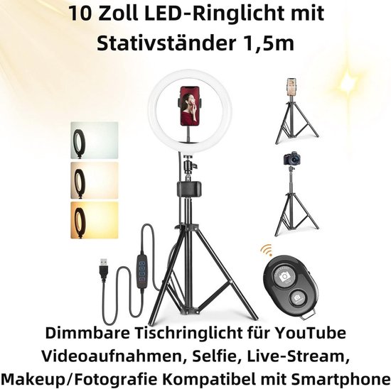 kit lumière selfie 10 pouces trépied - Belgium