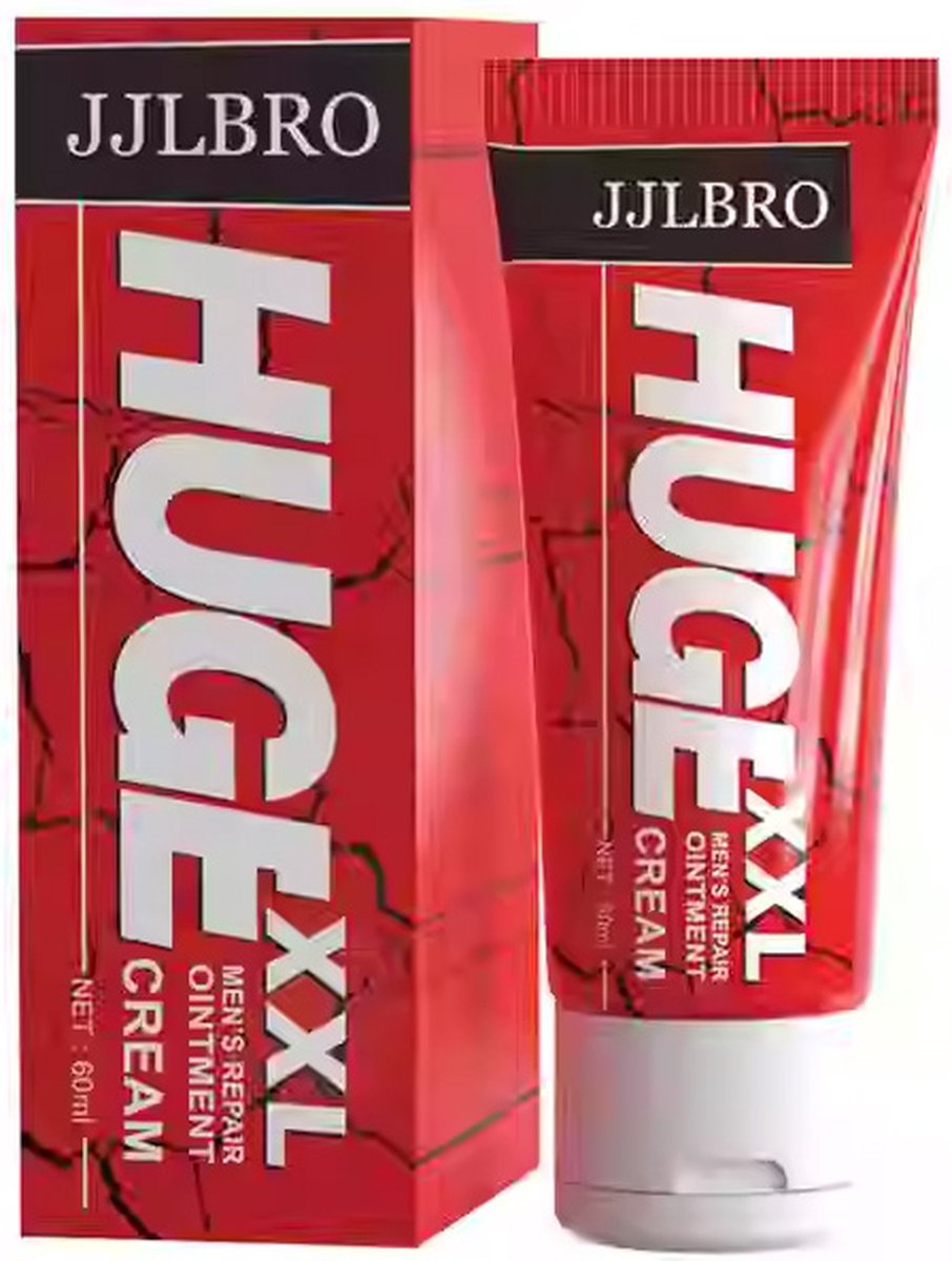 Goedkoopste Huge XXL Cream gel voor Mannen - Versterkt erectie & Verhoogt Genot. Tube 60 ml.