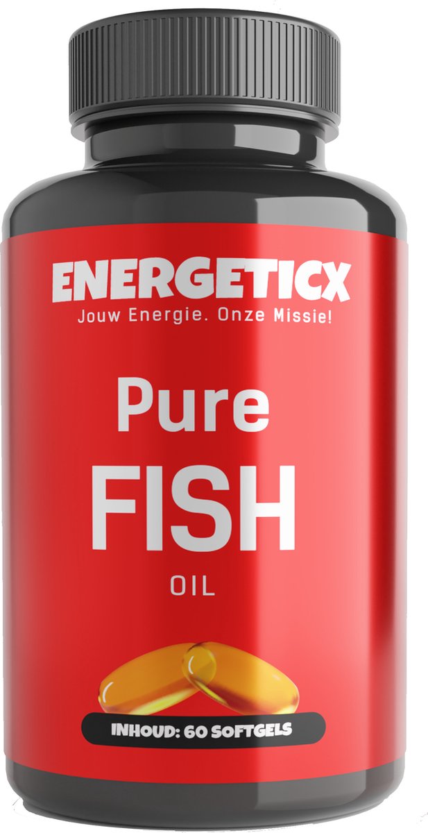 Goedkoopste EnergeticX Omega 3 Visolie - 1000 mg - 60 Softgels - 500 mg EPA & 250 mg DHA - Ondersteunt Hart, Hersenen & Ogen