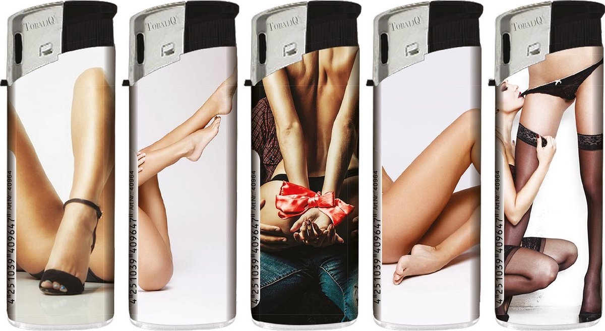 Goedkoopste Elektronische aansteker hervulbaar - Design Sexy Legs - Display 50 stuks - wegwerpaansteker - electronic lighter - klik aanstekers