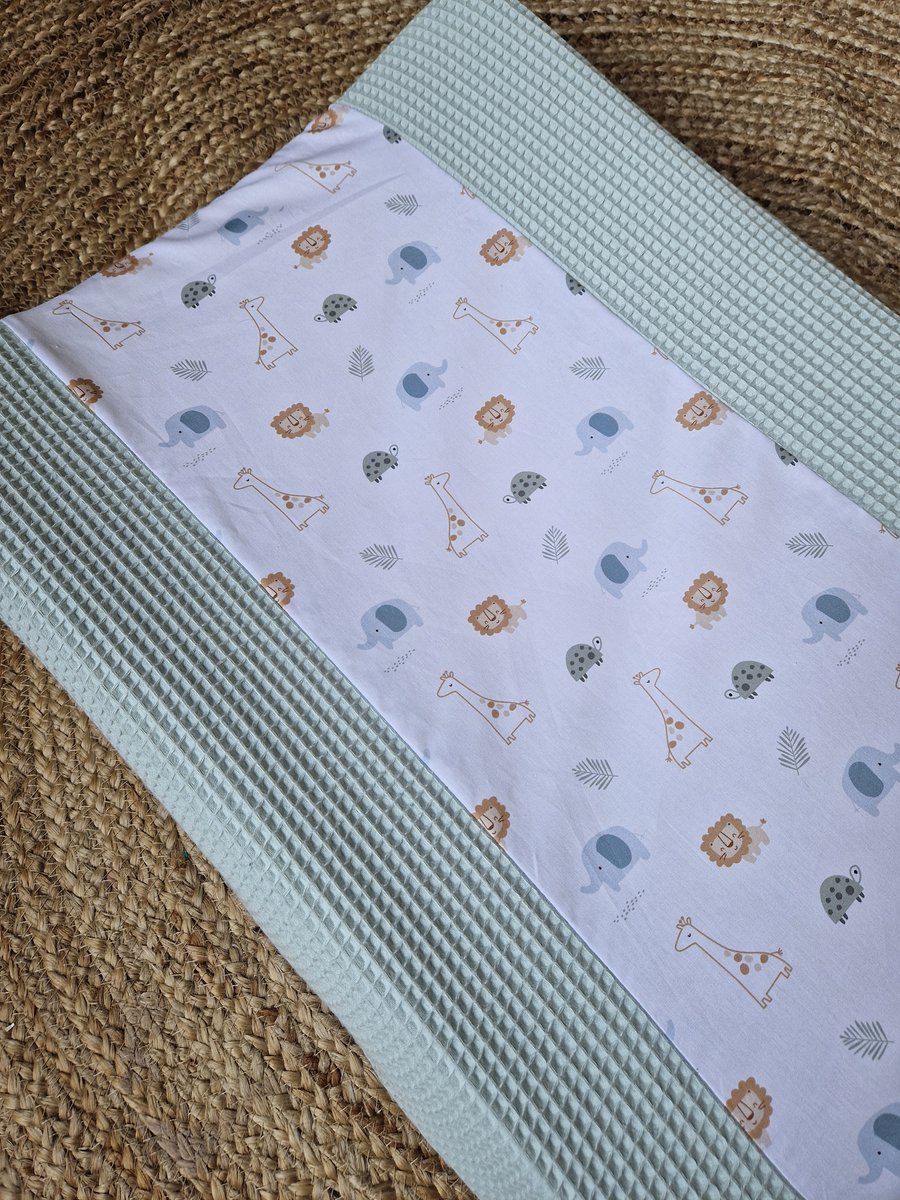 Boxzak baby Licht oud groen - Safari – opbergzak box – box organizer – 40x50 cm – handgemaakt – babykamer accessoire Baby Creaties