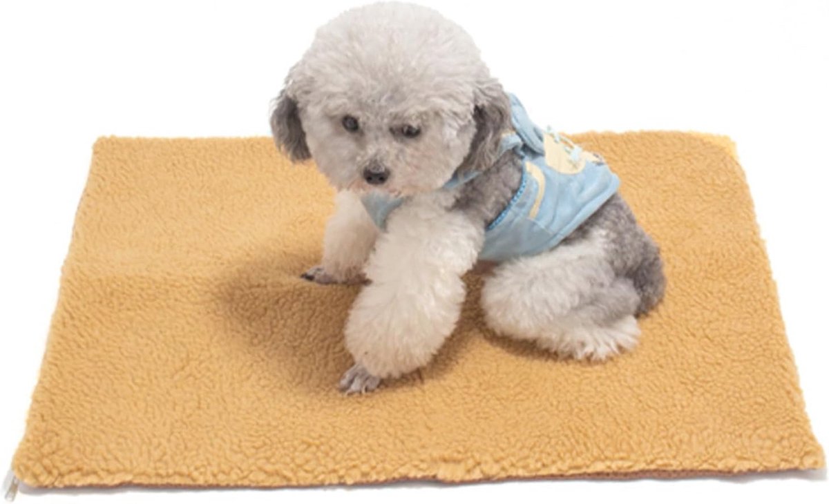 Zelfverwarmende Deken voor Honden en Katten - Warmtedeken 60x45 cm - Comfortabel, Wasbaar en Geluidloos