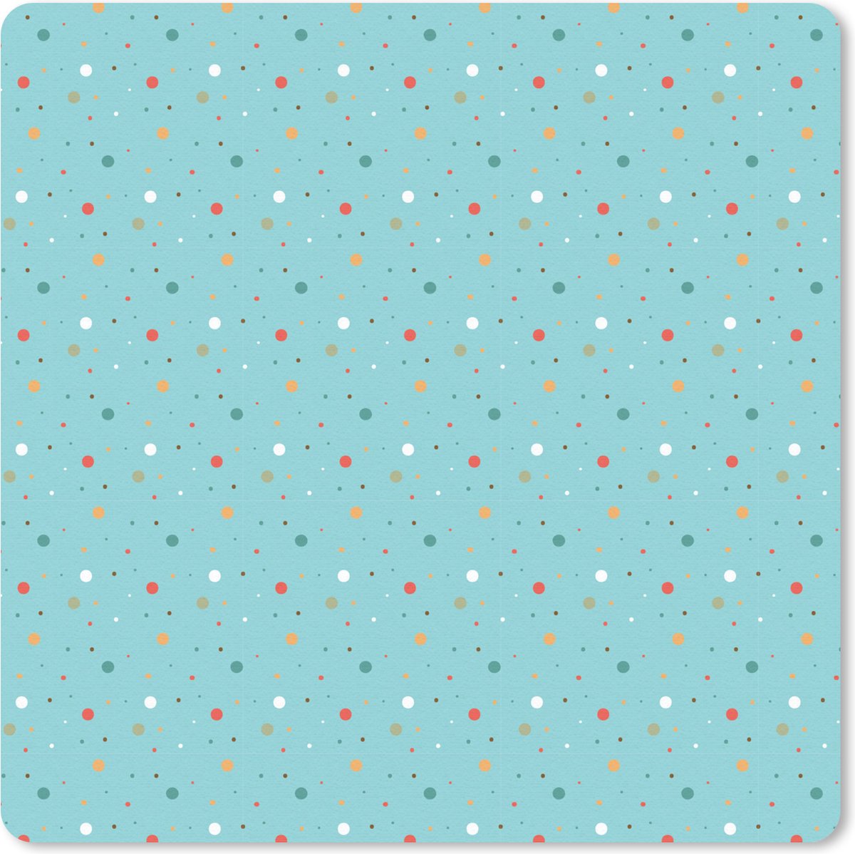 Muismat 30x30 cm - Mousepad Stippen - Blauw - Patroon - Muismatten