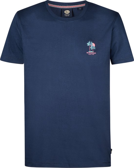 Petrol Industries - Heren Artwork T-shirt Paradise - Blauw - Maat XL