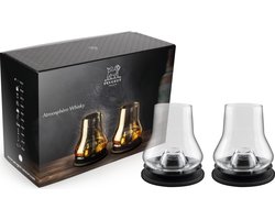 Peugeot Atmosphère Whisky geschenkset - 2 whiskyglazen en koelbasis