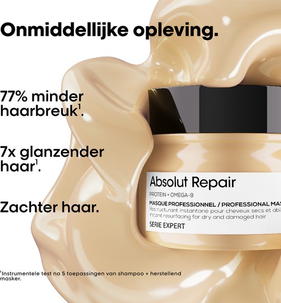 L’Oréal Professionnel Absolut Repair Masque – Répare les cheveux abîmés – Serie Expert – 250 ml