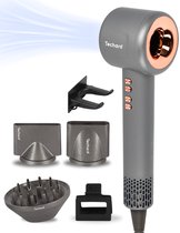 Bol.com Techard Ionische Haardroger Fohn met Diffuser voor Krullen Haarfohn Ultra Stil en Superkrachtig met Extra Grote Diffuser... aanbieding