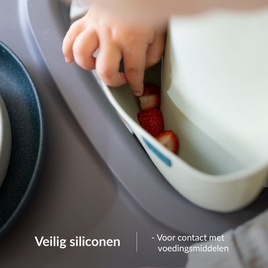 Difrax LOVI - Slabbetje van Siliconen - Lichtgroen - Ergonomische pasvorm - Extra breed aan de onderkant van Difrax LOVI — afbeelding 2