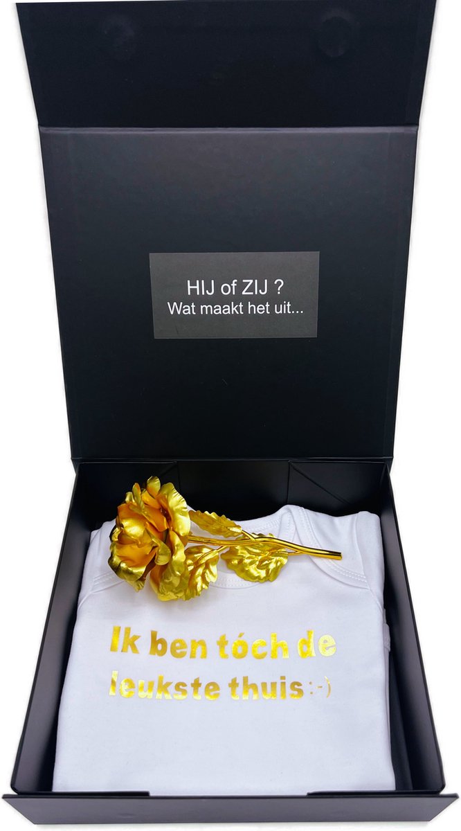 Cadeau gender reveal, cadeau zwangerschap, kraamcadeau unisex, kraamcadeau met romper - kan ook rechtstreeks als cadeau worden verstuurd, Koetsiekoetsie