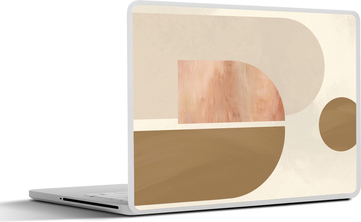 Laptop sticker - 17.3 inch - Kunst - Abstract - Roze - 40x30cm - Laptopstickers - Laptop skin - Cover