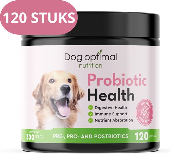 Foto: Dog optimal probiotic health 120 stuks hondensnack honden voeding puppy honden koekjes darmflora hond supplementen dieren