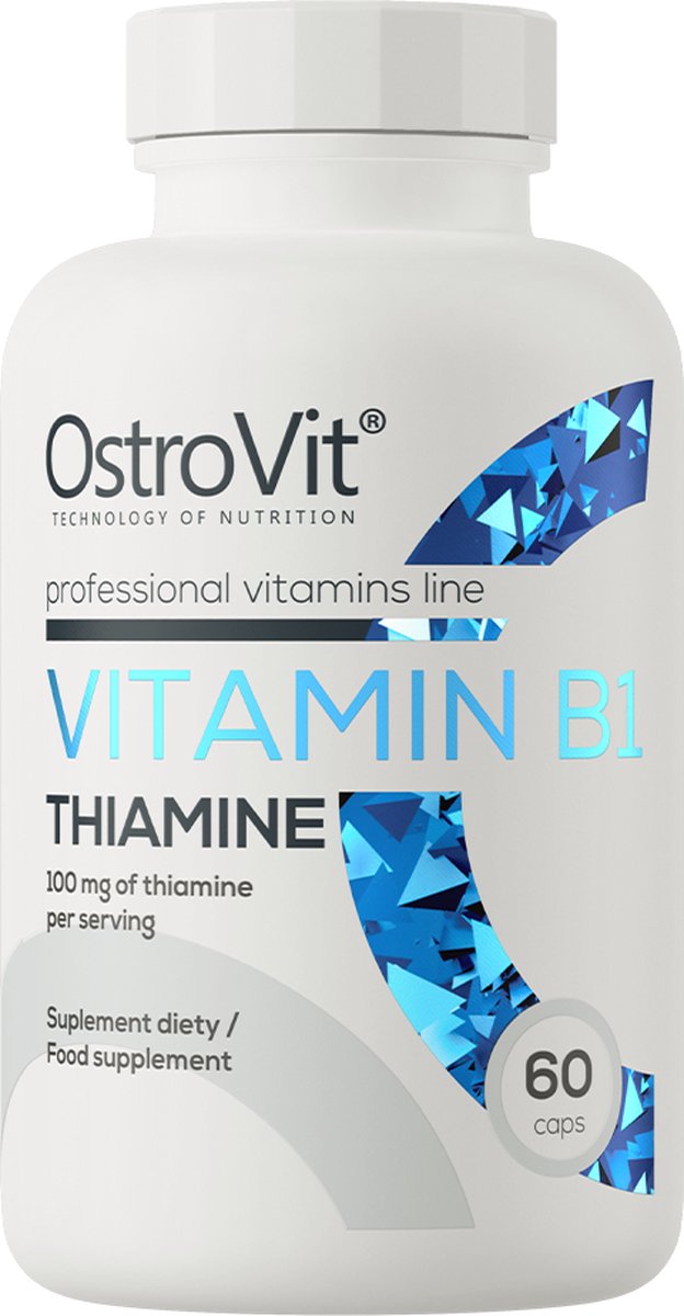 Goedkoopste Vitamin B1 - Thiamine - 60 Capsules - OstroVit - Supplement Vitamine B1 Thiamine