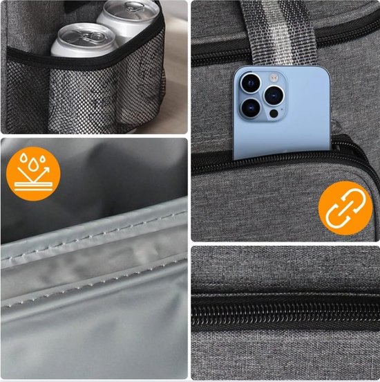 Sac Isotherme Pliable 35L - Pour Pique-nique, Voiture - 41x26x33 Cm - Grande Capacité - 12