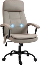 Bol.com Vinsetto Massage kantoorstoel draaistoel gamestoel in hoogte verstelbaar linnengevoel 921-308 aanbieding