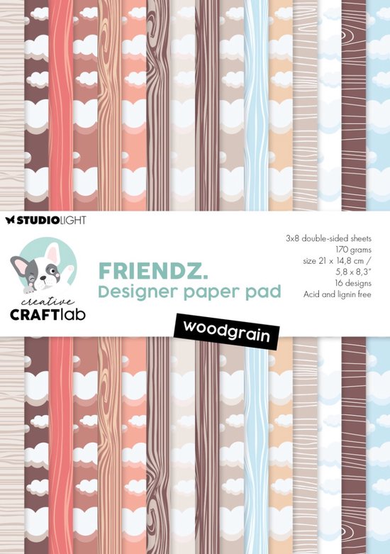 Paperpad Woodgrain – Friendz nr. 241