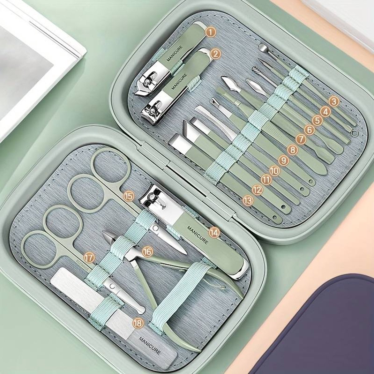 Goedkoopste Manicureset & Pedicureset | 18-Delig Complete Verzorgingsset