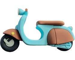 Ulticool Vintage Stijl Scooter USB Stick - 8GB - Retro Ontwerp Geheugenstick -Turquoise / Bruin - voor Grote Kinderen - Grappige Gadgets - Jongen Meisje