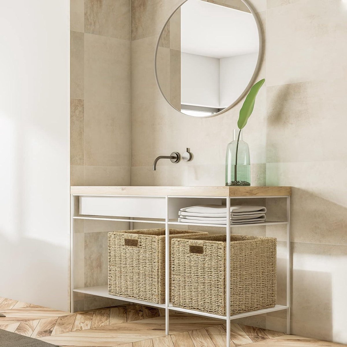 mDesign Opbergmand, set van 2 stuks, opvouwbare