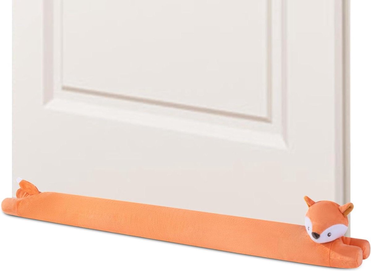 Onder de deur tochtstopper - 91 cm - vos knuffeldier - heavy duty - tochtblokkering - geluid stof windstop - geluidsdicht - energiebesparend - bescherming voor deuren en ramen
