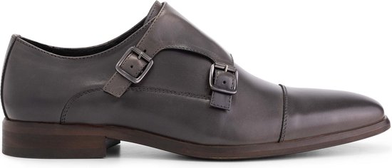 DenBroeck Moore St. Chaussures à boucle basse en cuir pour hommes - Cuir marron foncé - Taille 43