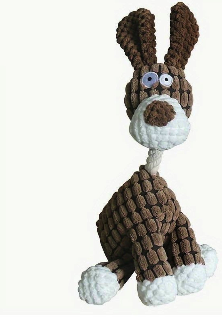 Kauwbaar Ezel Pluche Speelgoed voor Honden - Piepend en Veilig