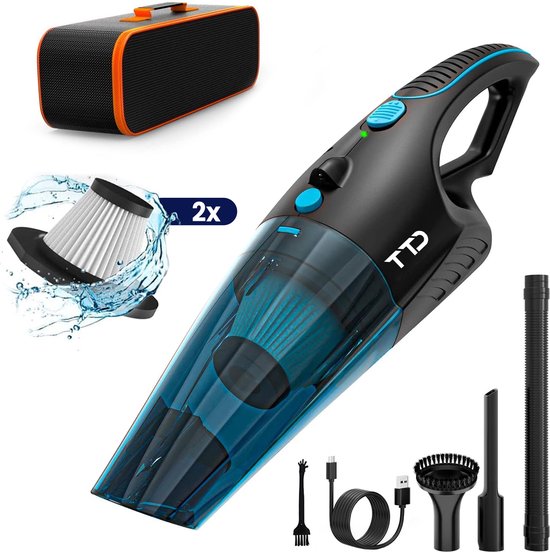 TTD Premium Autostofzuiger Draadloos met Luxe Opbergtas - - TTD® - €54,77