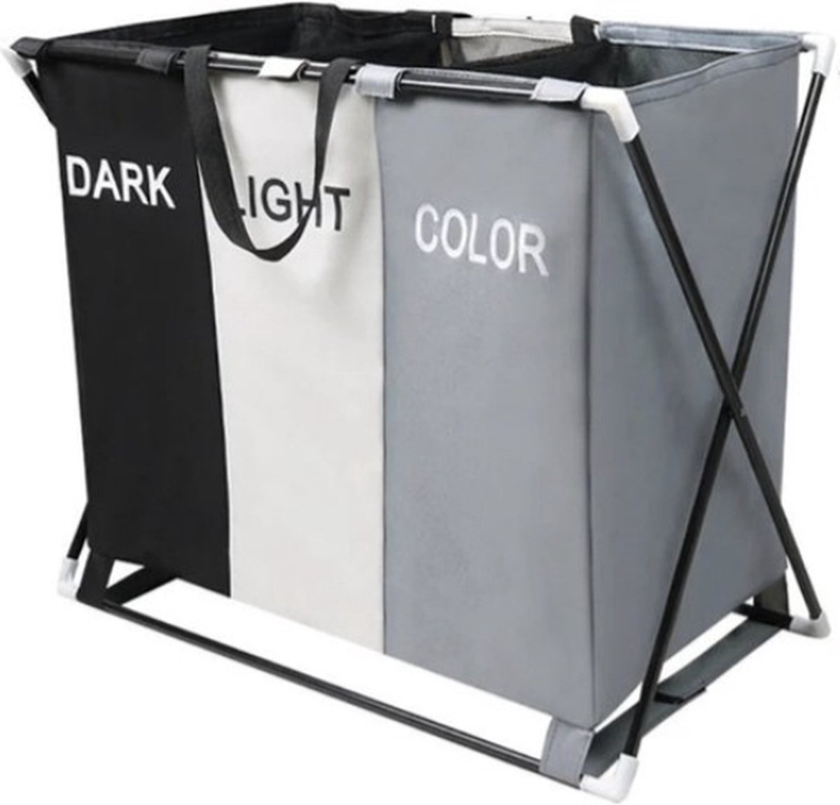 Goedkoopste Wasmand 3 Verschillende Vakken - Wassorteerder - Waszak - Laundry Basket