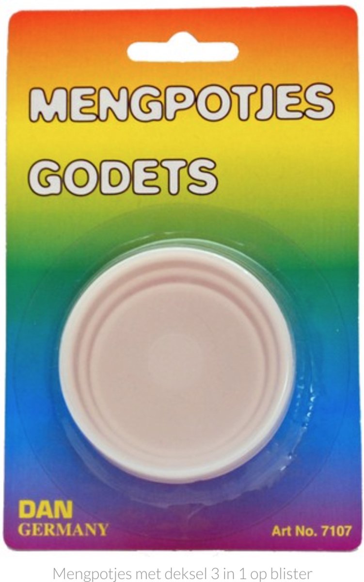Mengpotjes met deksel - 3 stuks - verschillende maten