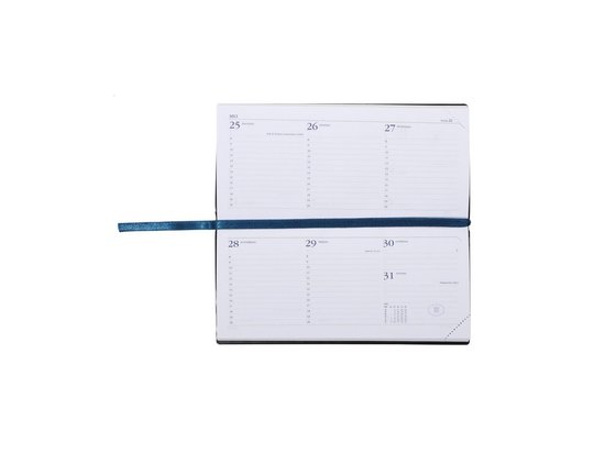 Ryam Zakagenda 2025 Memoplan 7 BLAUW Liggend Harde Kaft (16.9cm x 8.1cm