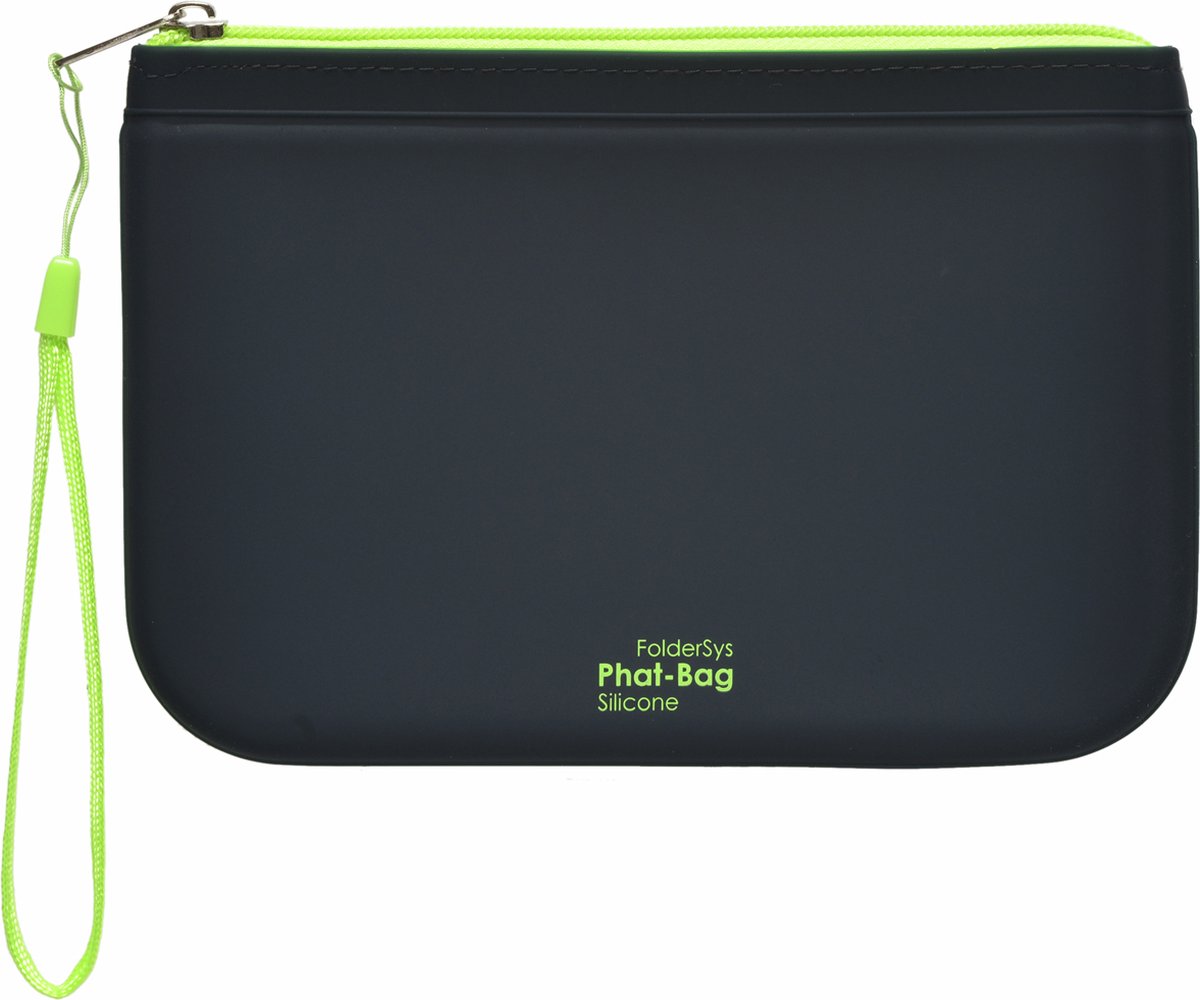 FolderSys Phat-Bag Toilettas / Etui A6 zwart met rits en draaglus, 2 stuks