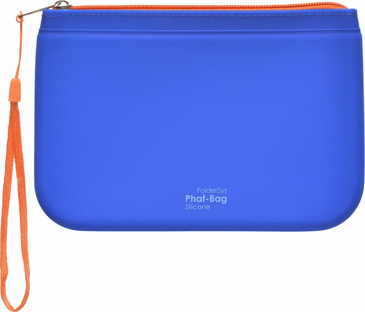 FolderSys Phat-Bag Toilettas / Etui A6 Blauw met rits en draaglus, 2 stuks