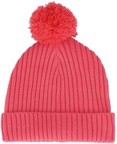 Bonnet Bébé - Côtelé + Pompon - 0- 12 Mois - Rose