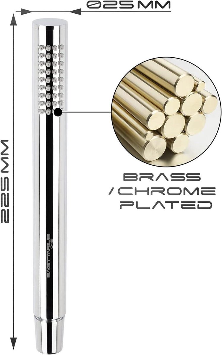 Douchekop met Slang - Verchroomde Hand Douchekop & Flexibele PVC Doucheslang 150 cm - Universele Maat - Luxe Douche Set
