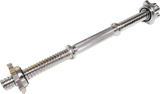 Physionics® Halterstangen set - lange halter 120/140/165 cm of schijvensets 2,5/5/10/15 kg, stersluitingen, tot 300 kg, verchroomd - lange halterstangen, gewichten, halterschijven (gewichtsschijven 2