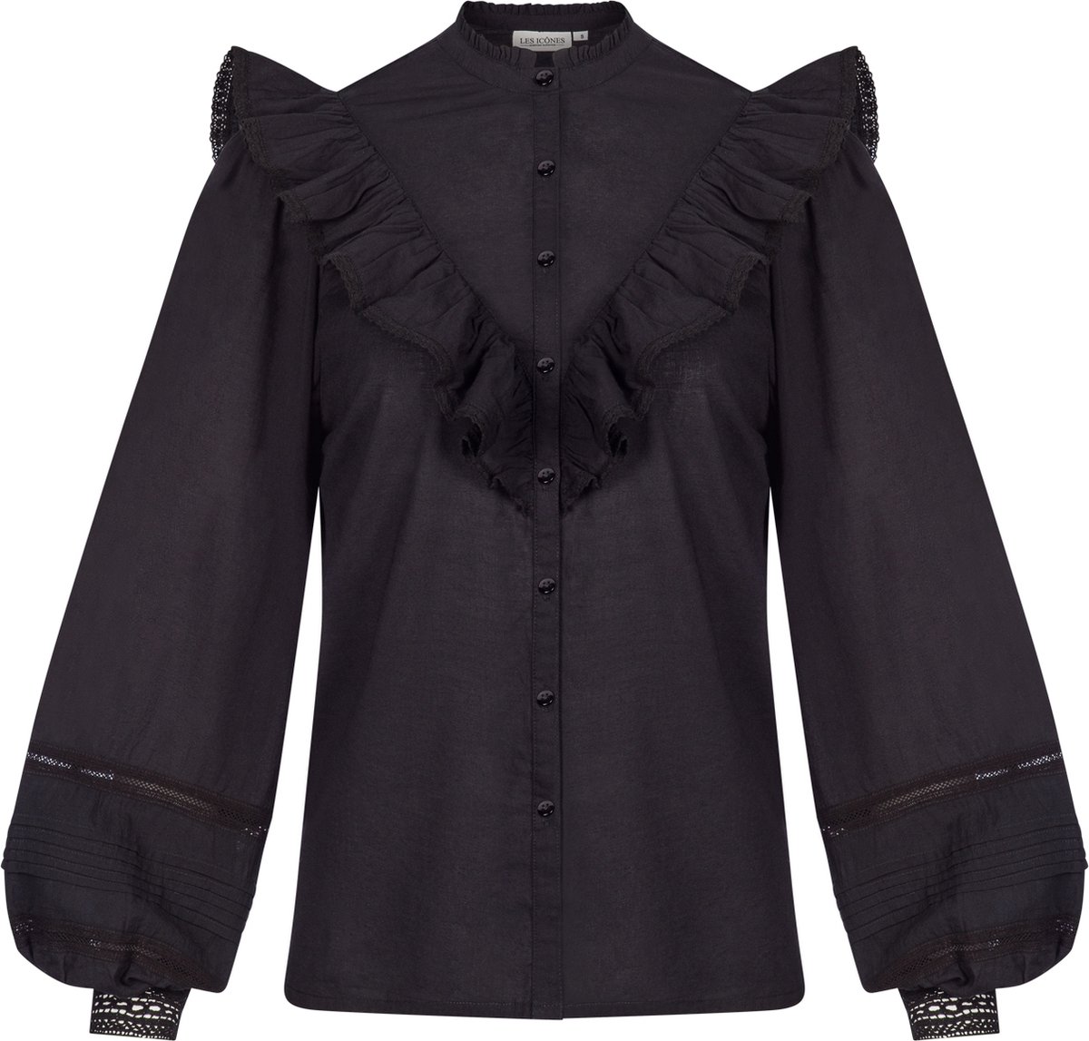 Les Icônes - Maria Blouse - Blouse - Zwart - M