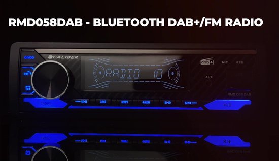 Caliber Autoradio - Autoradio met Bluetooth - dab+ - 4 x 100W - 1 din Autoradio - Handsfree bellen - Multicolour Display - usb Oplaadpoort