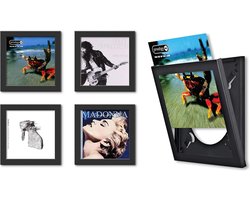 Show and Listen 17670 - Vinyl Lijst - Set van 4 - Zwart - Voor 12 Inch LP Covers