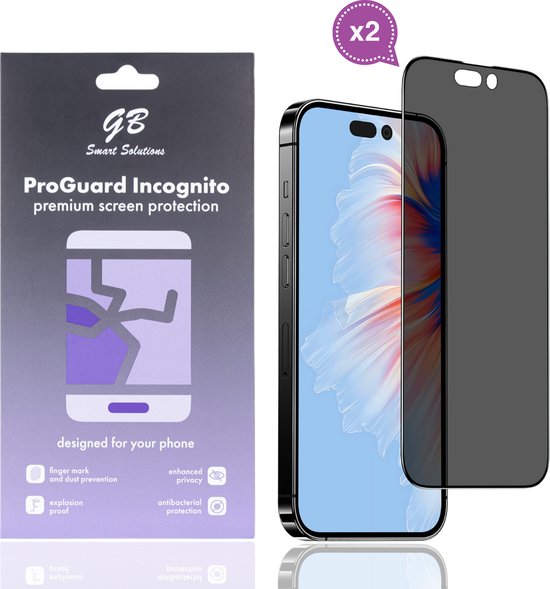 Protecteur d'écran GB ProGuard Incognito conçu pour iPhone 14 Pro Max - 2 pièces